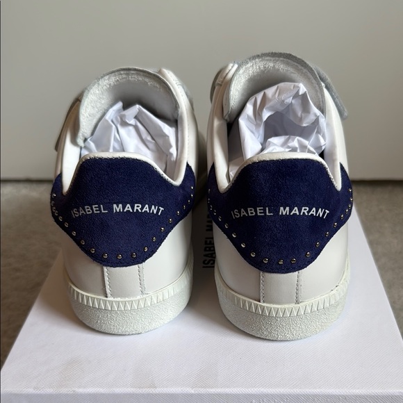 Isabel Marant Studded Classic White and Tan Beth Sneakers - Picture 5 of 8